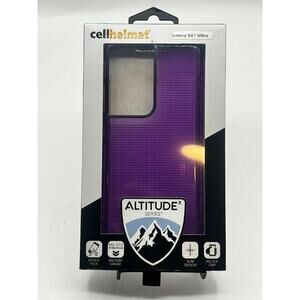 Cellhelmet Altitude X Case for Samsung Galaxy S21 Ultra Purple Clear Slim Design
